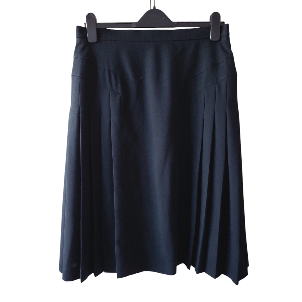 Elegant Black Pleated Skirt
